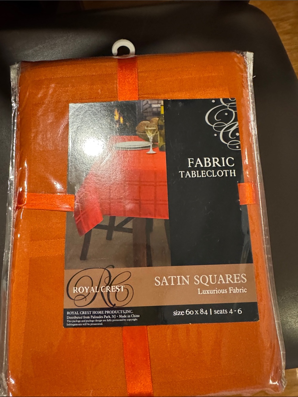 Orange Satin Tablecloth - Satin Squares